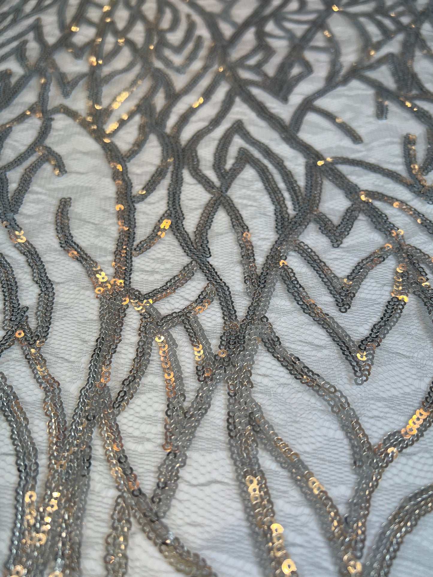 Cherock Sequin Fabric - Silver