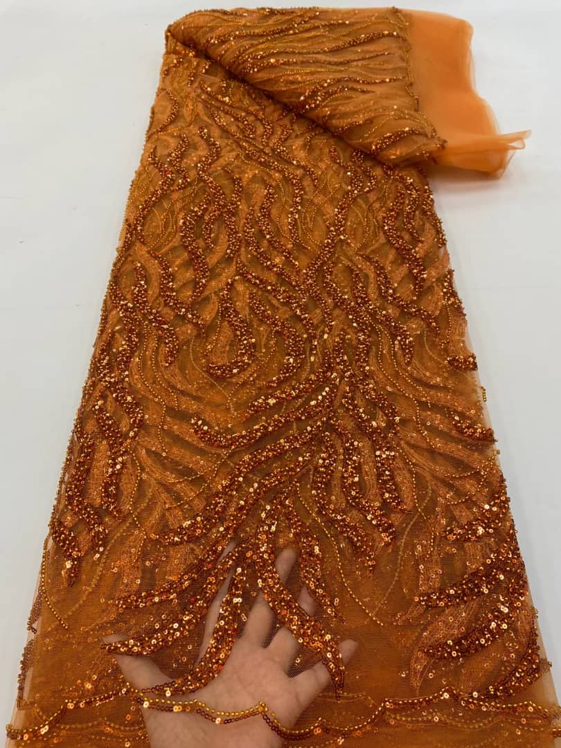 Mongolia Luxury Sequin Handmade Fabric