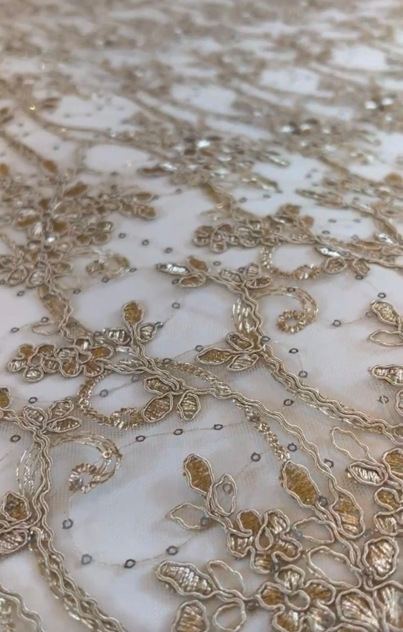 Glen Sequin Fabric - Gold