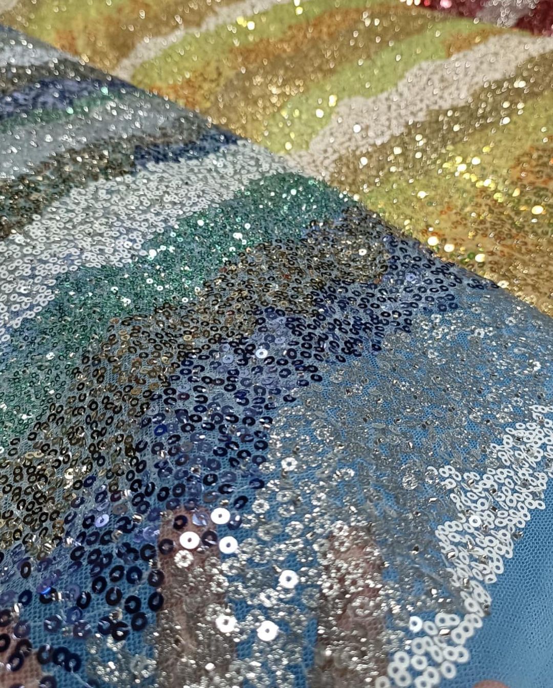 Tela de lentejuelas brillantes Aura