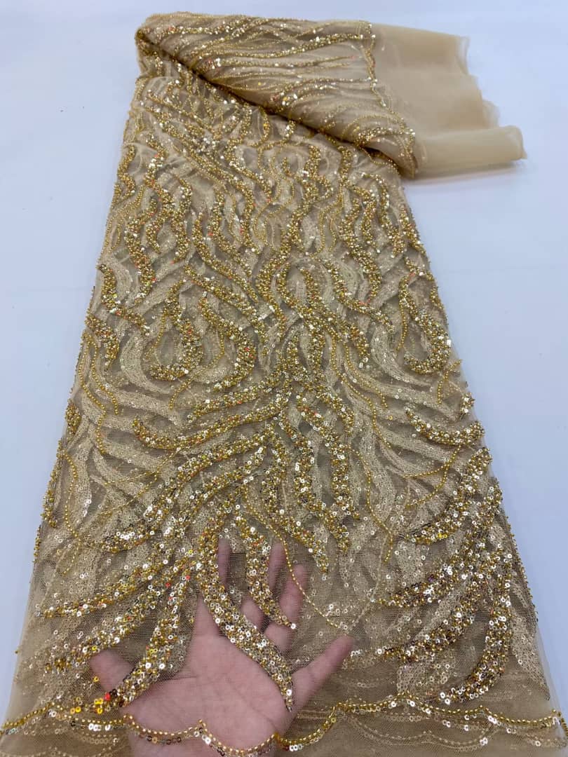 Mongolia Luxury Sequin Handmade Fabric