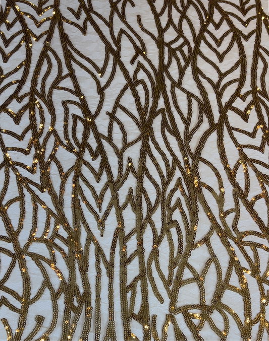 Tela de Lentejuelas Cherock - Oro