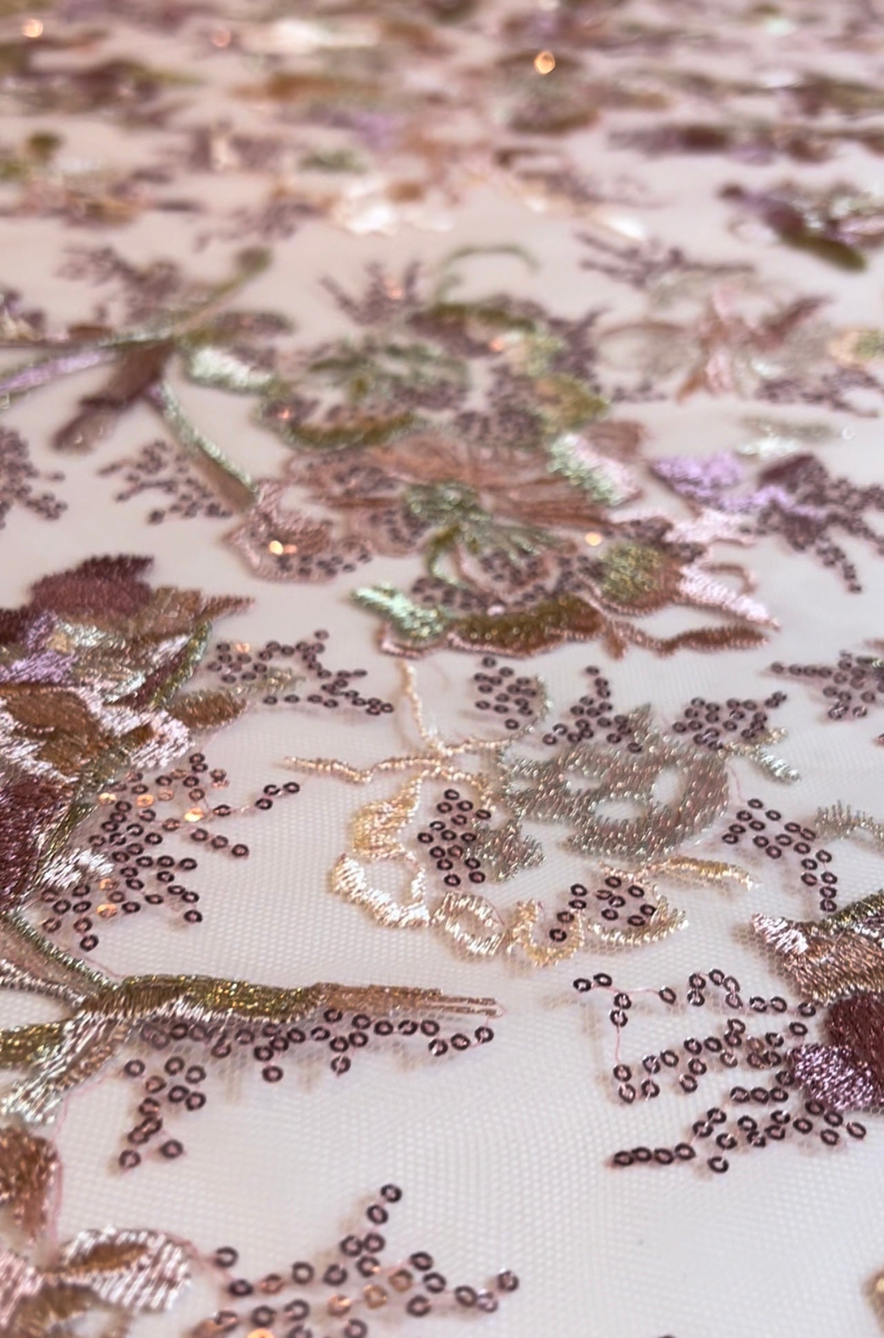 Anise Sequin Fabric - Blush Multi