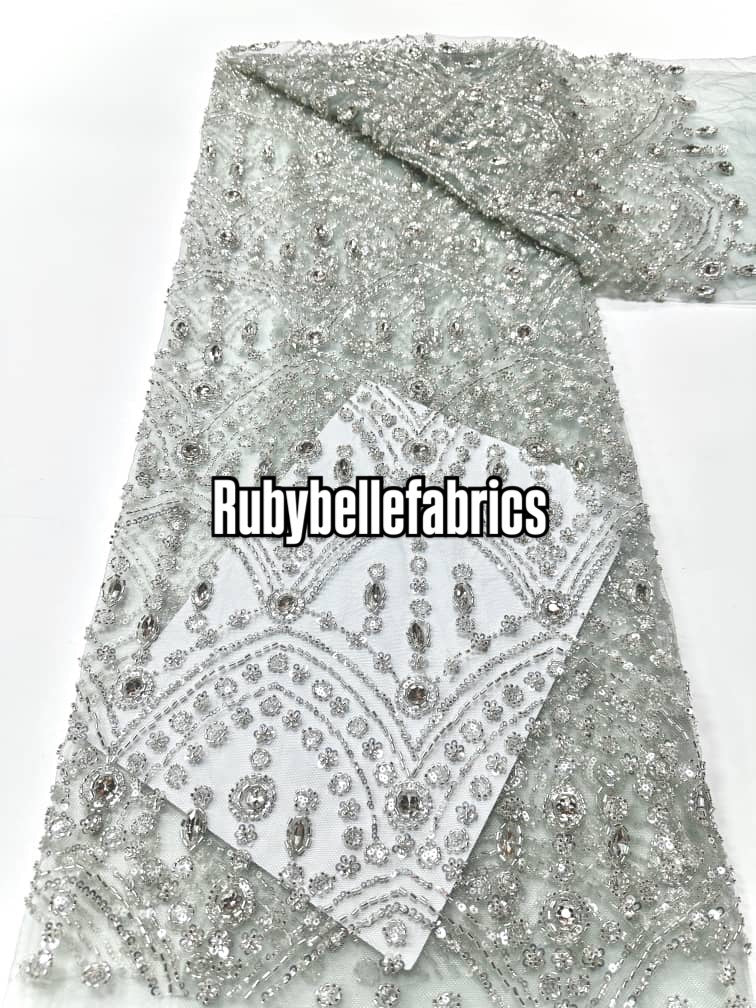 Galia Sparkle Crystal Lace Fabric
