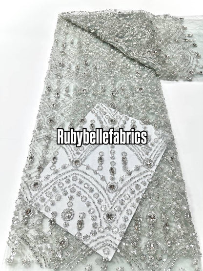 Galia Sparkle Crystal Lace Fabric