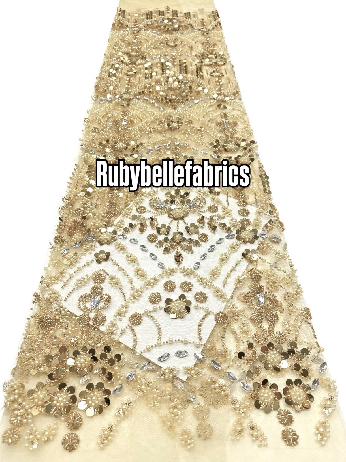 Braxly Quality Beaded Stone Fabric