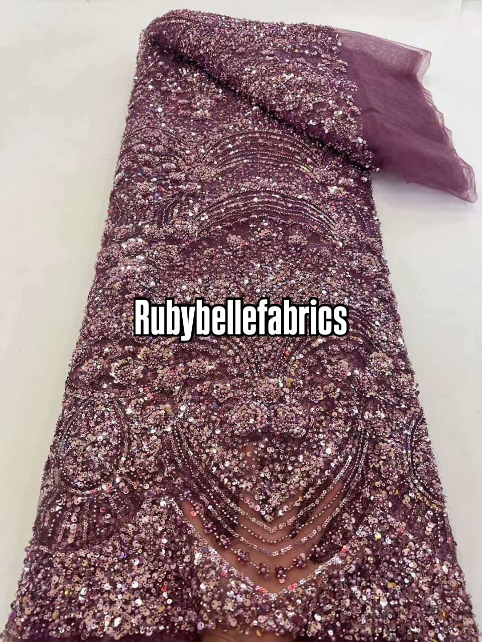 Dexzie Beaded Sequin Lace Fabric