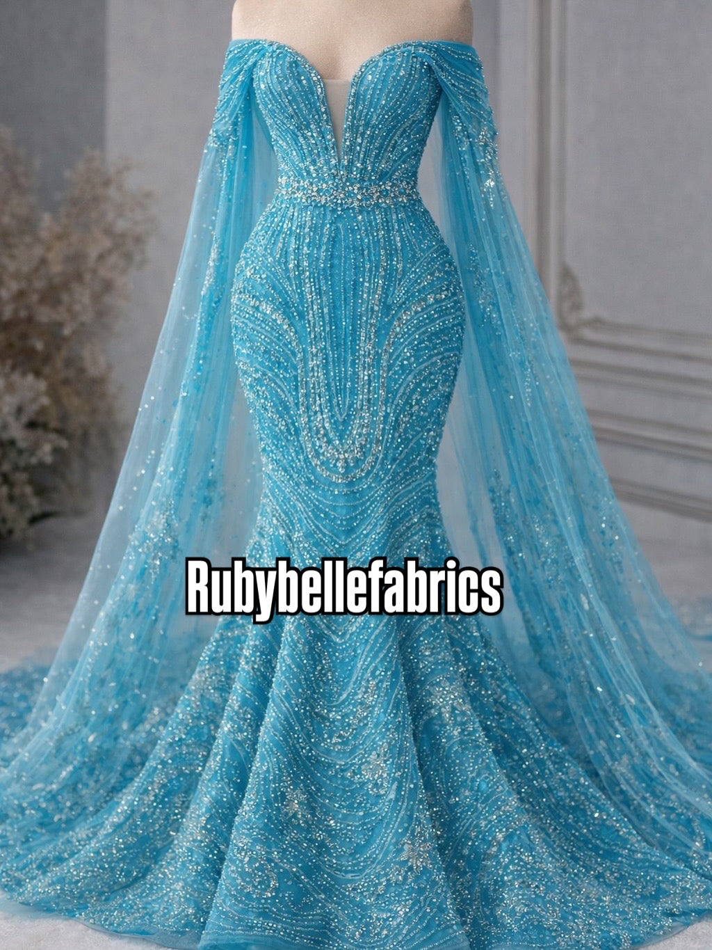 Arning Beaded Lace Fabric