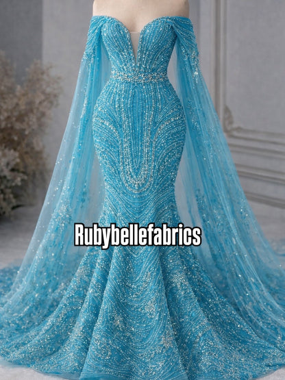 Arning Beaded Lace Fabric