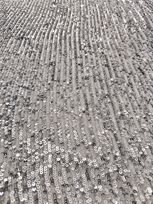 Torrey Sequin Fabric - Grey