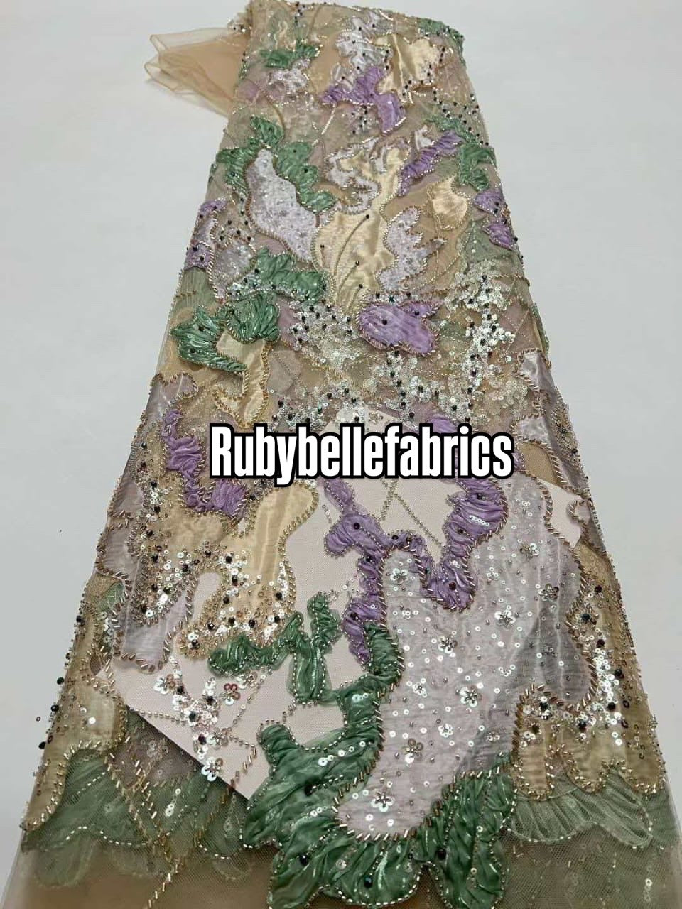 Unnu Beaded Sequin Lace Fabric