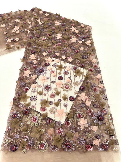 Lasuro 3D Sequin Floral Fabric