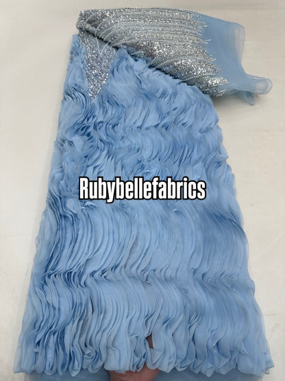 Untley Deluxe Luxury Floral Sequin beaded Fabric