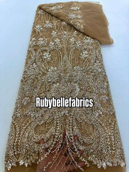 Nessia Fully Beaded Luxury Couture Fabric