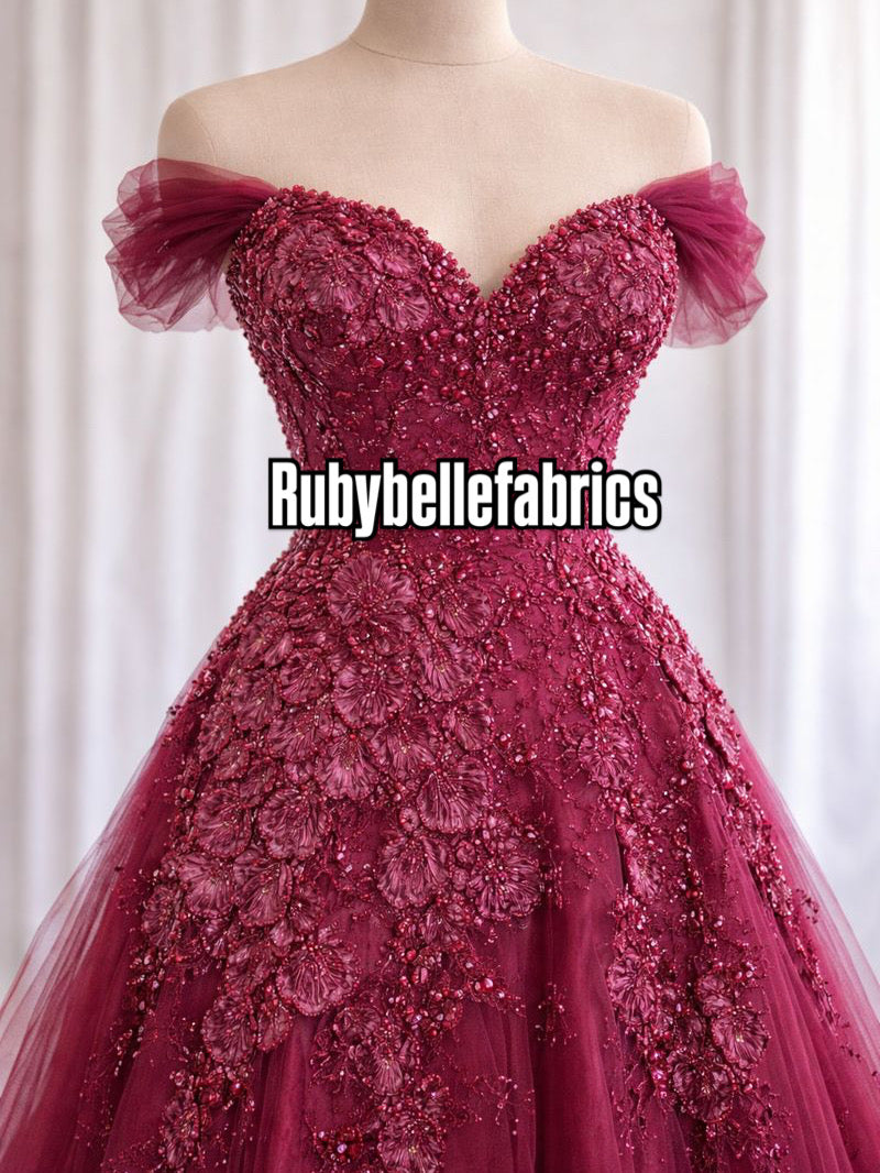 Sirelle Beaded Sequin Lace Fabric