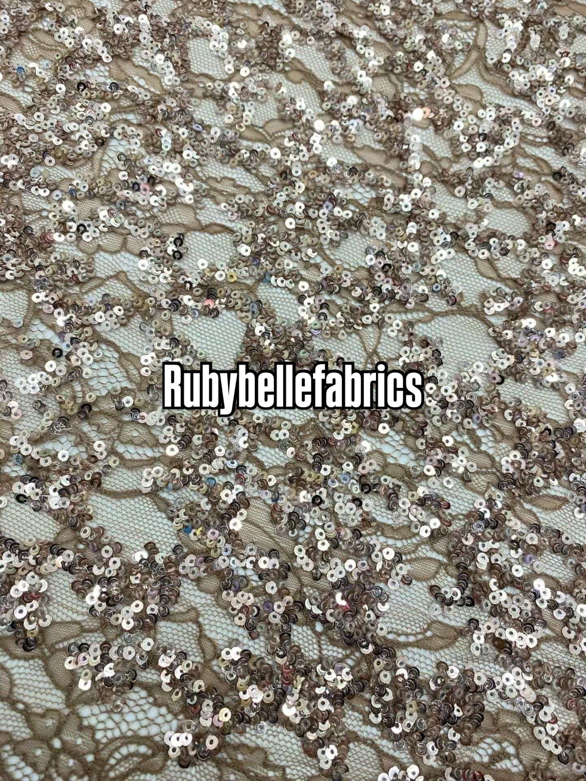Umber Net Sequin Fabric