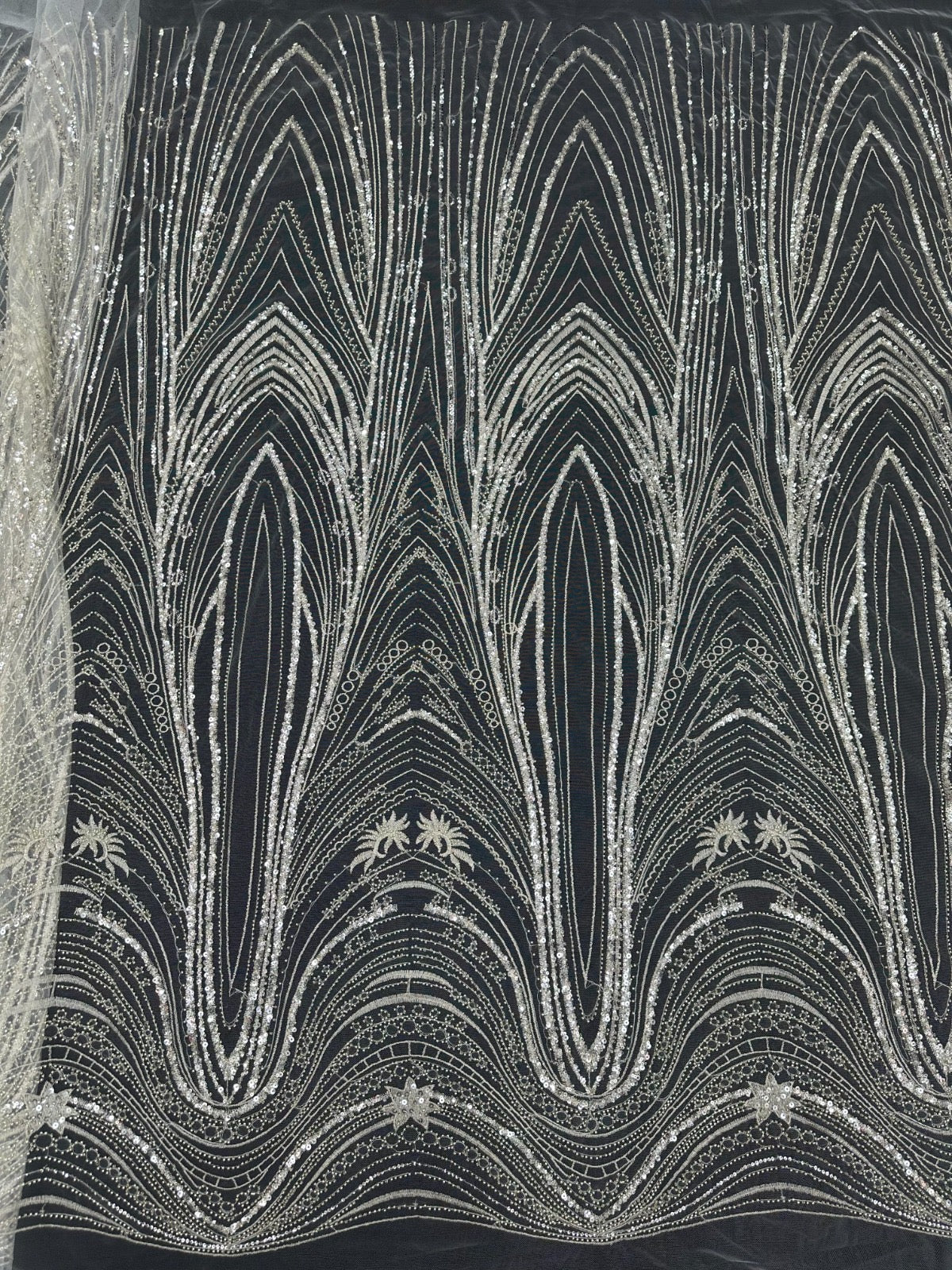 Arning Beaded Lace Fabric