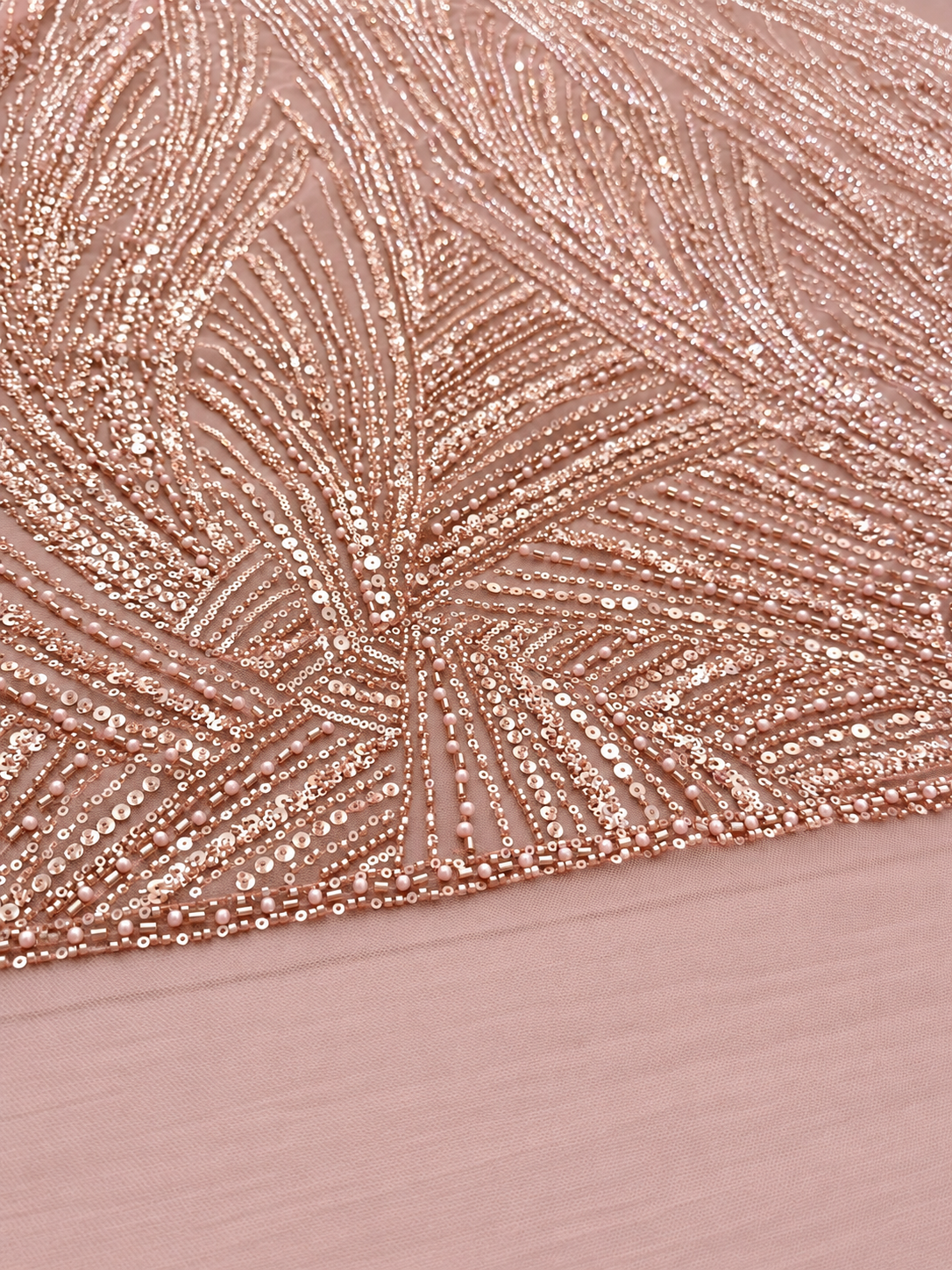 Hase Beaded Luxury Fabric - Blush Pink