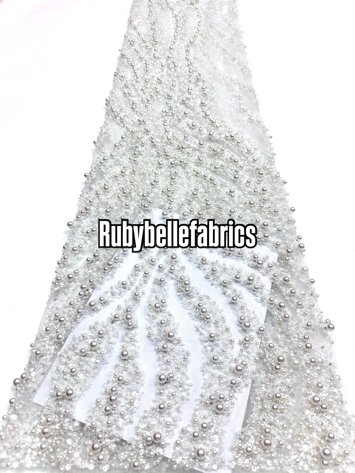 Ebra Pearls Beads Lace Fabric