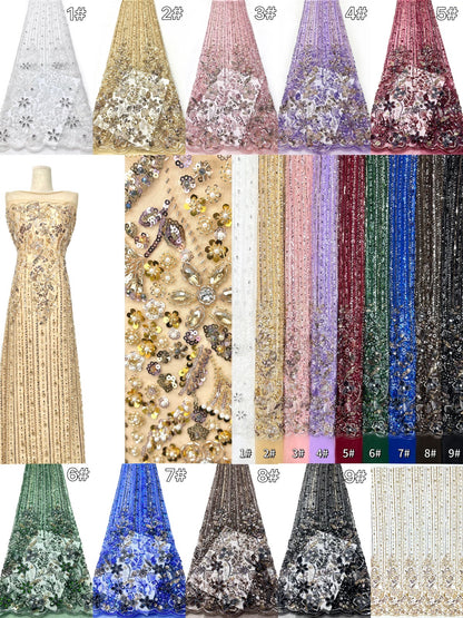 Dillixy Sparkle Crystal Lace Fabric