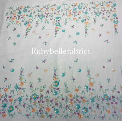 Floral Garden 3D Fabric - More Colors