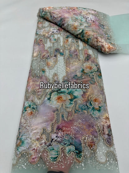 Azia High Quality Multi Floral Fabric