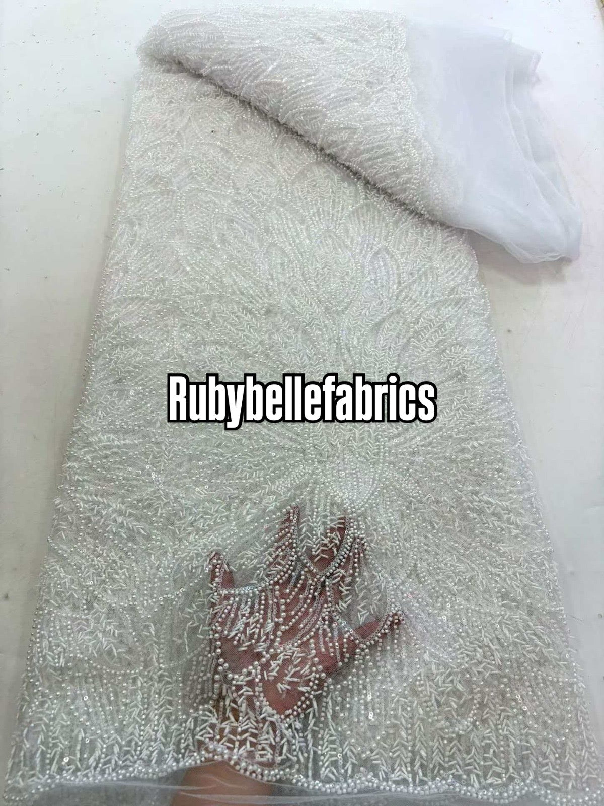 Ecials Drop Beaded Sequin Fabric