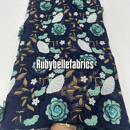 Hefio High Quality Floral Cord Lace Fabric