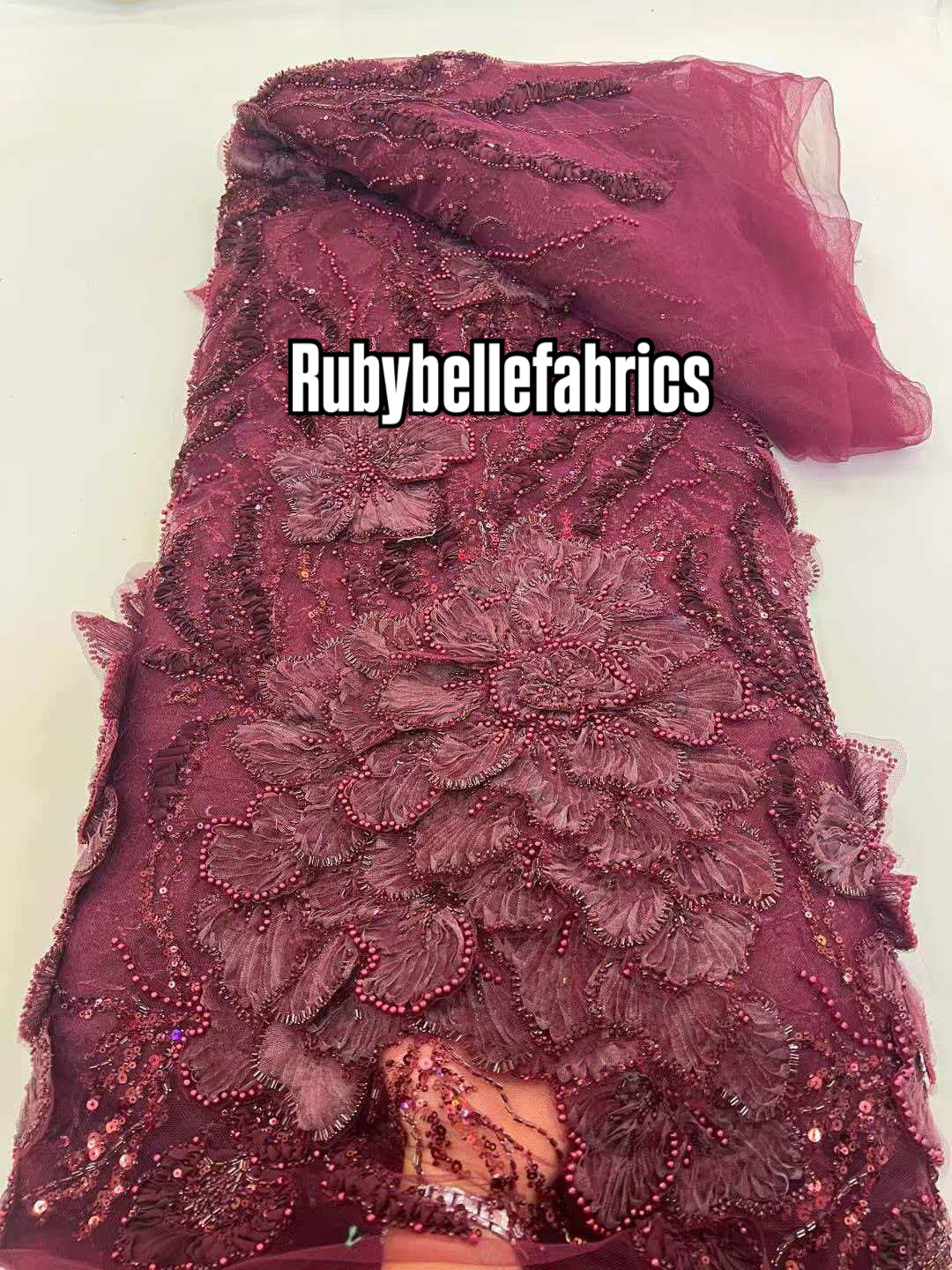 Sirelle Beaded Sequin Lace Fabric