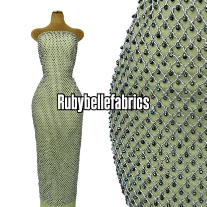 Gixel Luxury Deluxe Dripping Stones Fabric