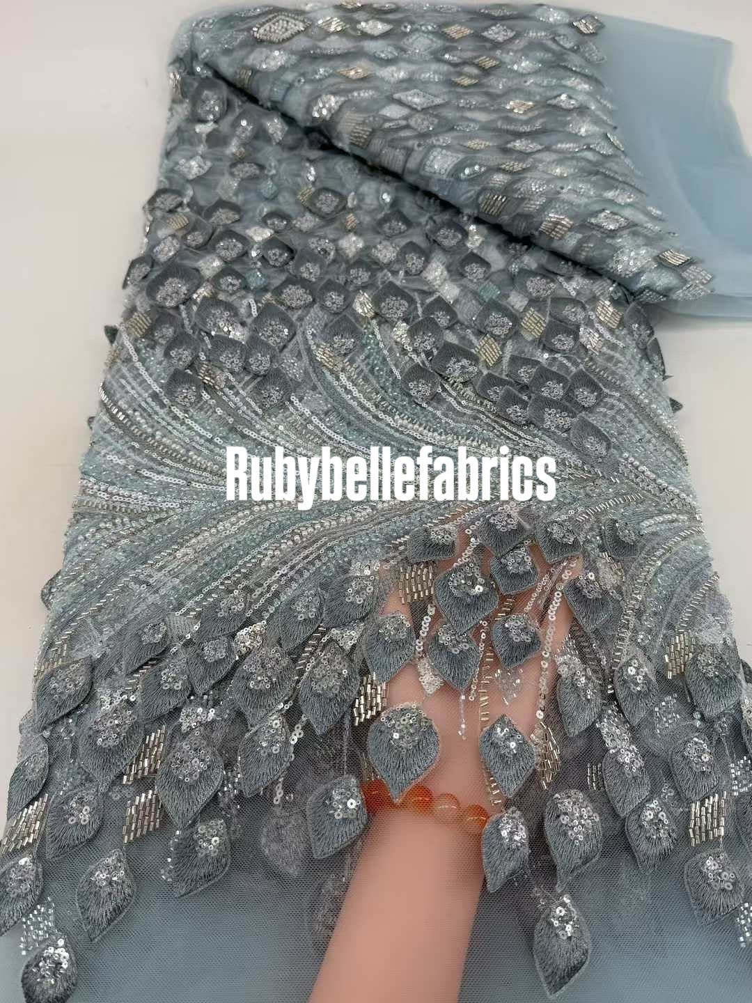 Cascada 3D Leaf Luxury Couture Fabric