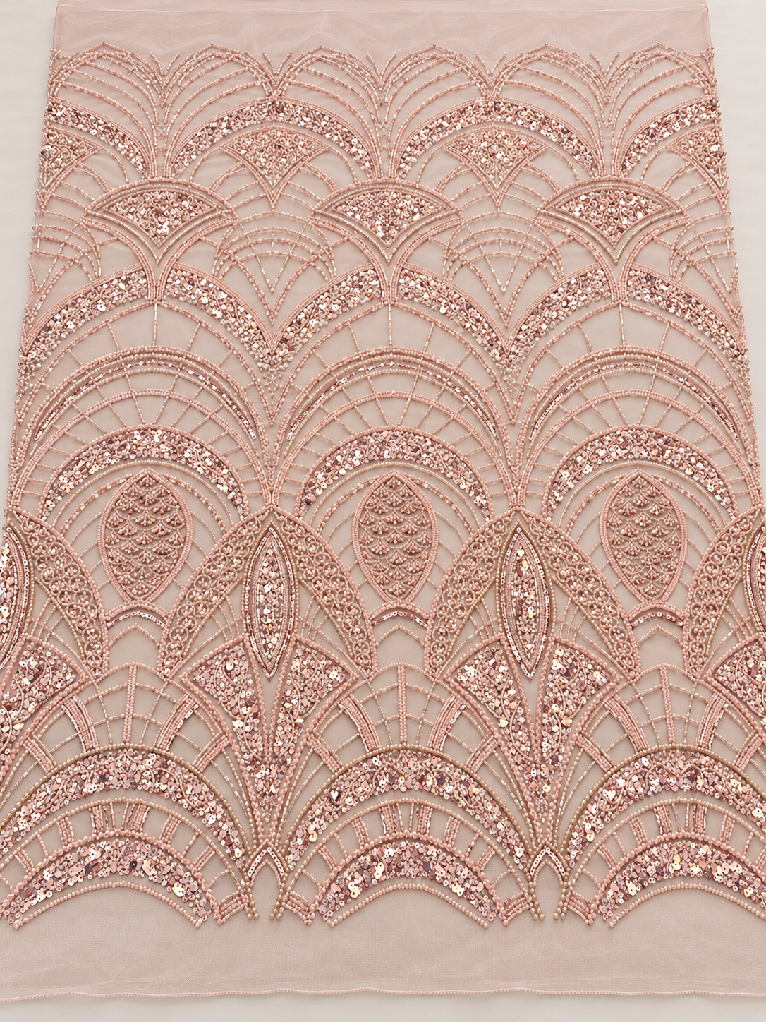 Enenia Beaded Luxury Fabric - Blush Pink
