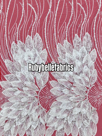 Ames 3D Deluxe Luxury Beaded Fabric
