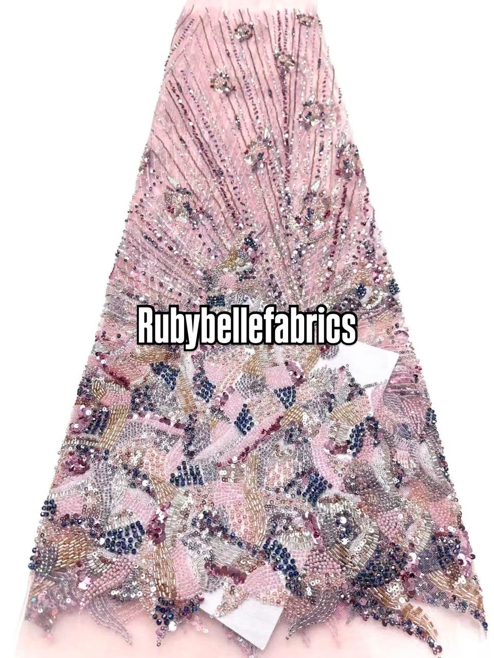 Ittle Luxury 3D Floral Beaded Fabric