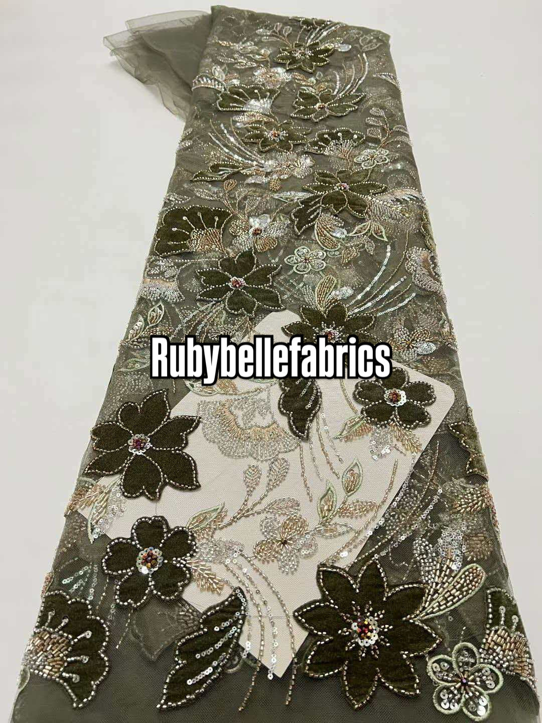 Fillie Sparkle Crystal Lace Fabric