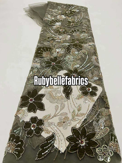 Fillie Sparkle Crystal Lace Fabric