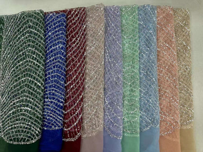 Raielle High Quality Beaded Fabric