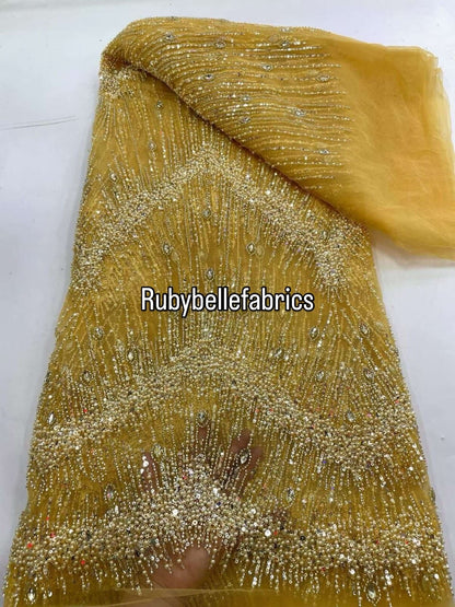 Eesit High Quality Luxury Beaded Fabric