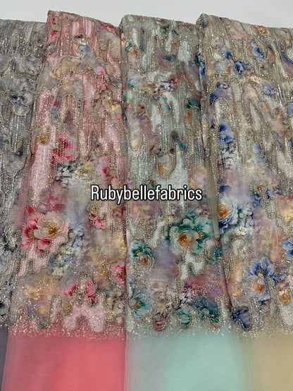 Azia High Quality Multi Floral Fabric