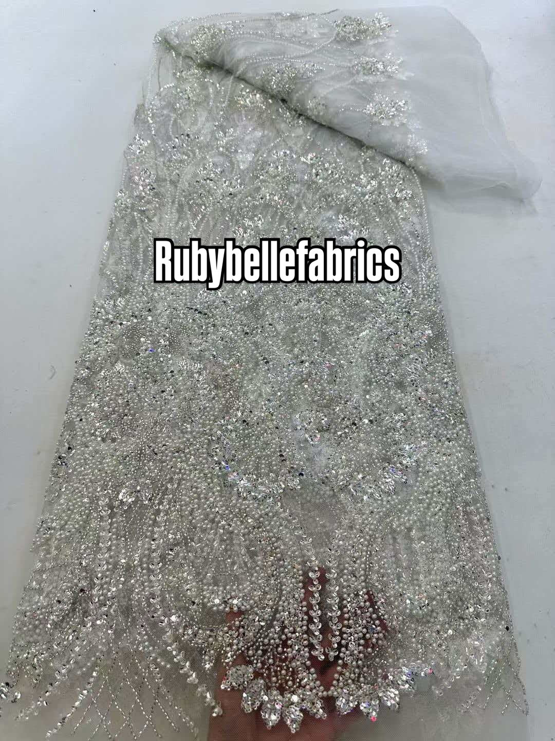 Nessia Fully Beaded Luxury Couture Fabric