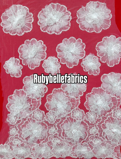 Ories Dekuxe 3D Petal Luxury Beaded Fabric