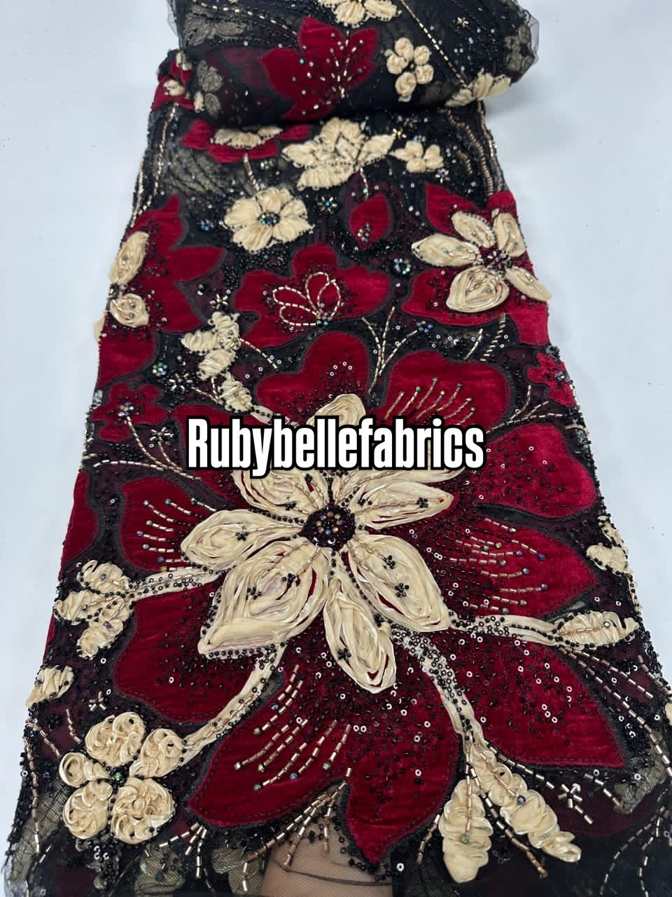 Dillon Beaded Luxury Velvet Fabric
