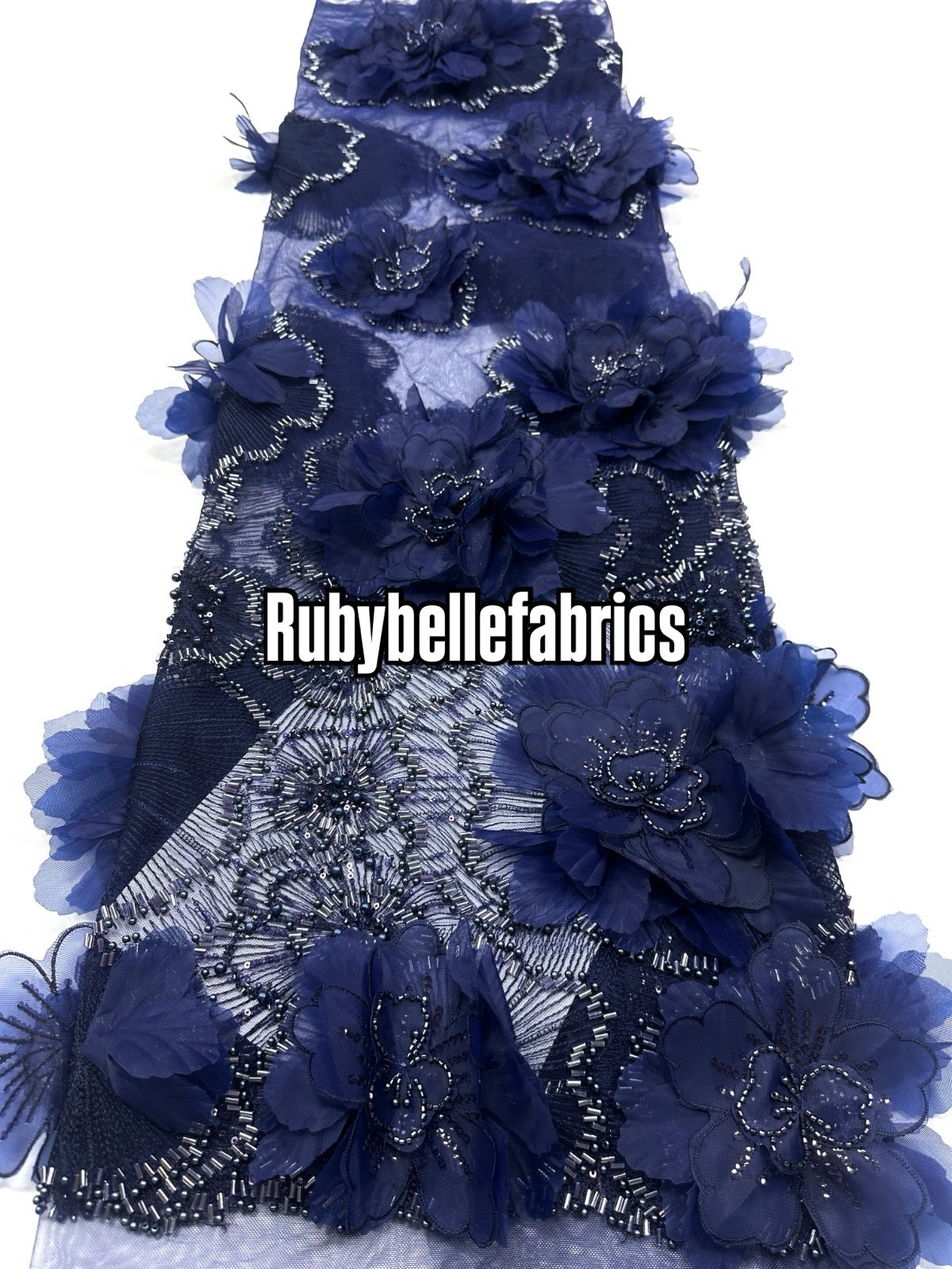 Ories Dekuxe 3D Petal Luxury Beaded Fabric