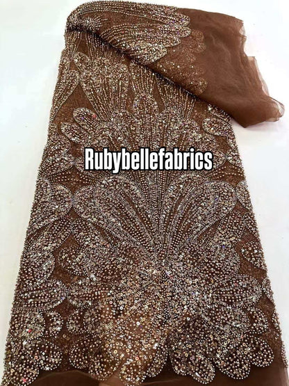 Icka Beaded Stoned Luxury Couture Fabric