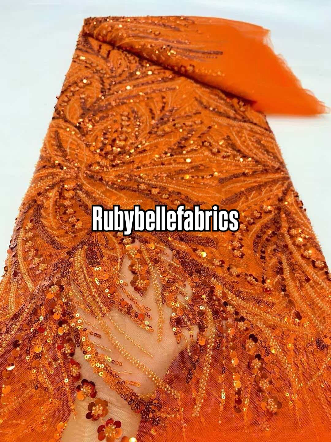 Hinton Beaded Sequin Tulle Fabric