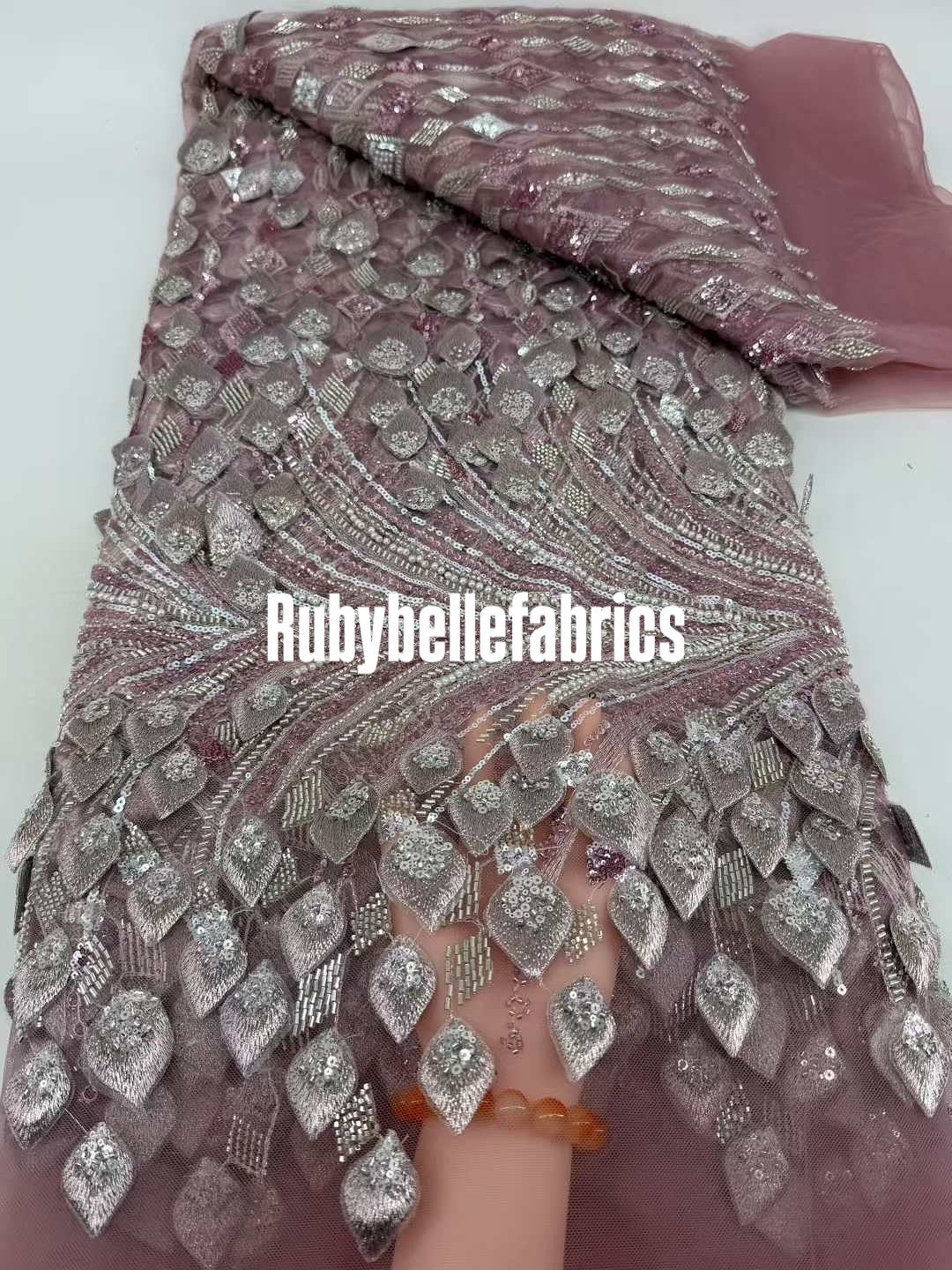 Cascada 3D Leaf Luxury Couture Fabric