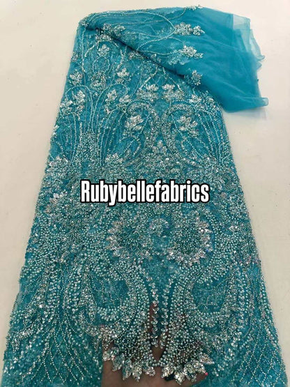 Nessia Fully Beaded Luxury Couture Fabric