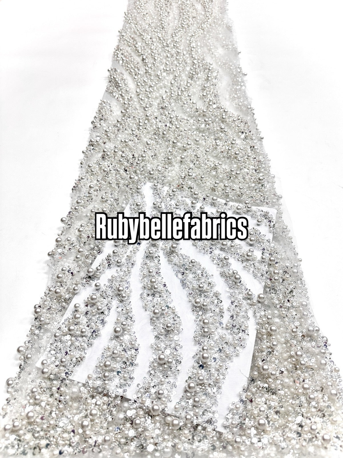 Ebra Pearls Beads Lace Fabric