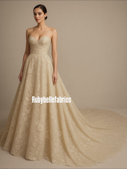 Hexille 3D Beaded Petal Couture Fabric