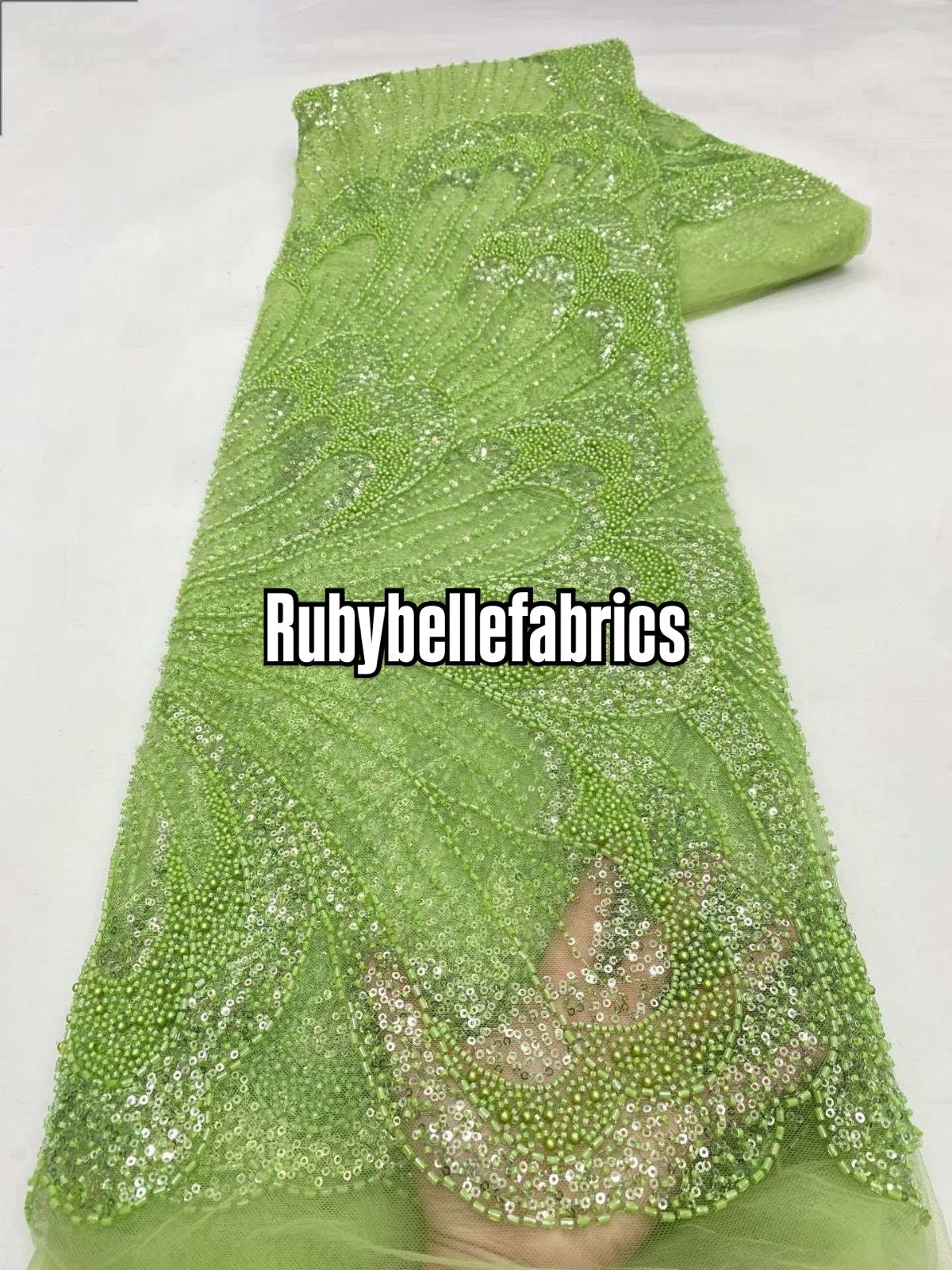 Uilt Wavy Beaded Fabric